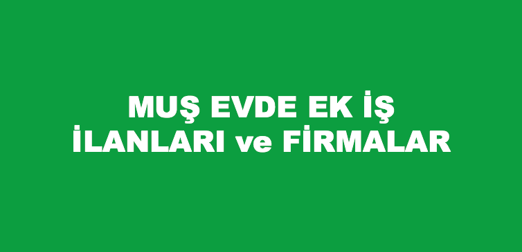 Muşta evlere ek iş veren firmalar