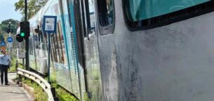 Patras’ta tren raydan çıktı, yaralanan yok