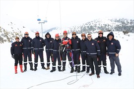 Denizli Kayak Merkezi’nde nefes kesen tatbikat