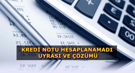 Kredi Notu Hesaplanamadı Sorunu ve Çözüm