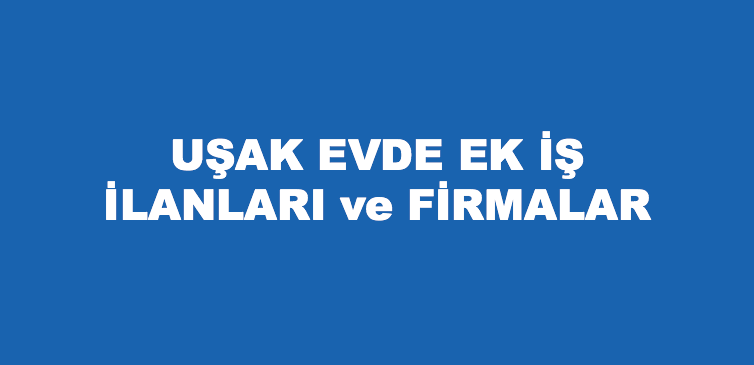 Uşak evlere ek iş veren firmalar