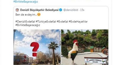 Denizli Büyükşehir’den sıra dışı #Evdekal çağrısı