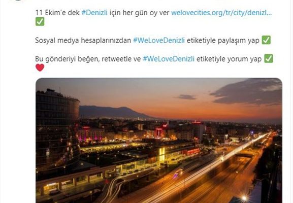 Denizli tek yürek “#WeLoveDenizli” diyor