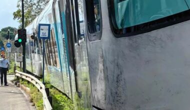 Patras’ta tren raydan çıktı, yaralanan yok
